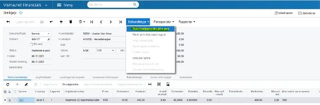 Sending av e-post med bestillingen til leverandøren