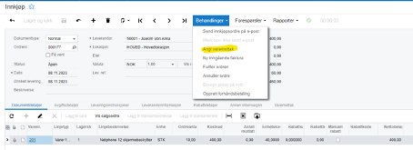 Varemottak i Visma Net