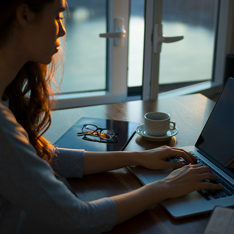 Women working on pc